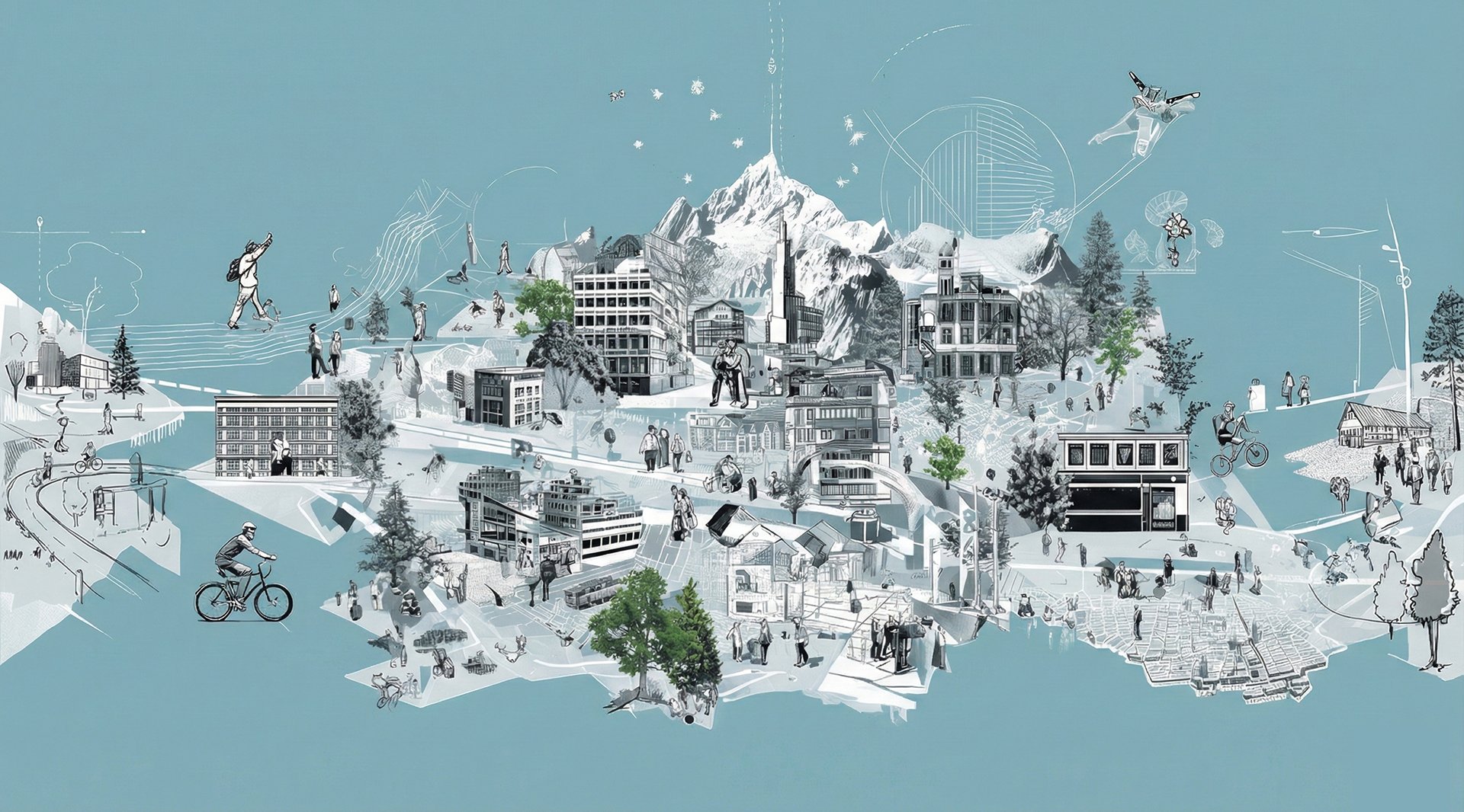 KI-Roadmap: Collage zur Transformation der Planungswelt